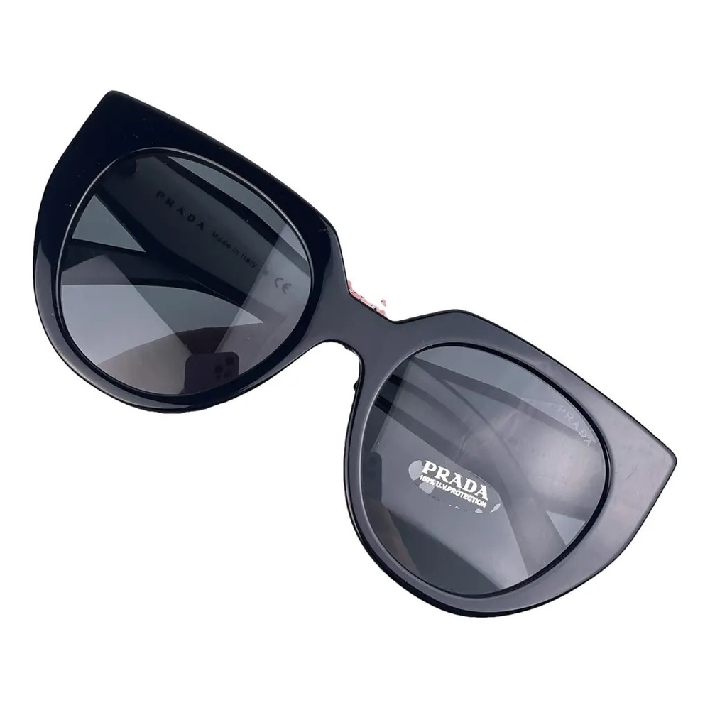 Prada PR14WS 09Q5S0 Tortoise Shell Cat Eye Oversized Sunglasses